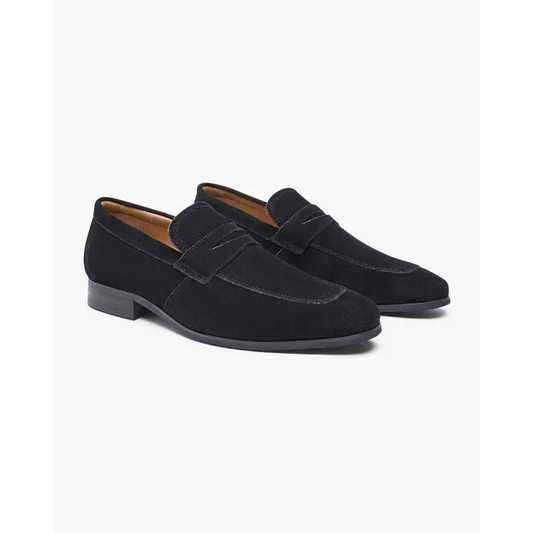 Old Money Calf Suede Loafers - Black / EU 39 / US 6 / UK 5