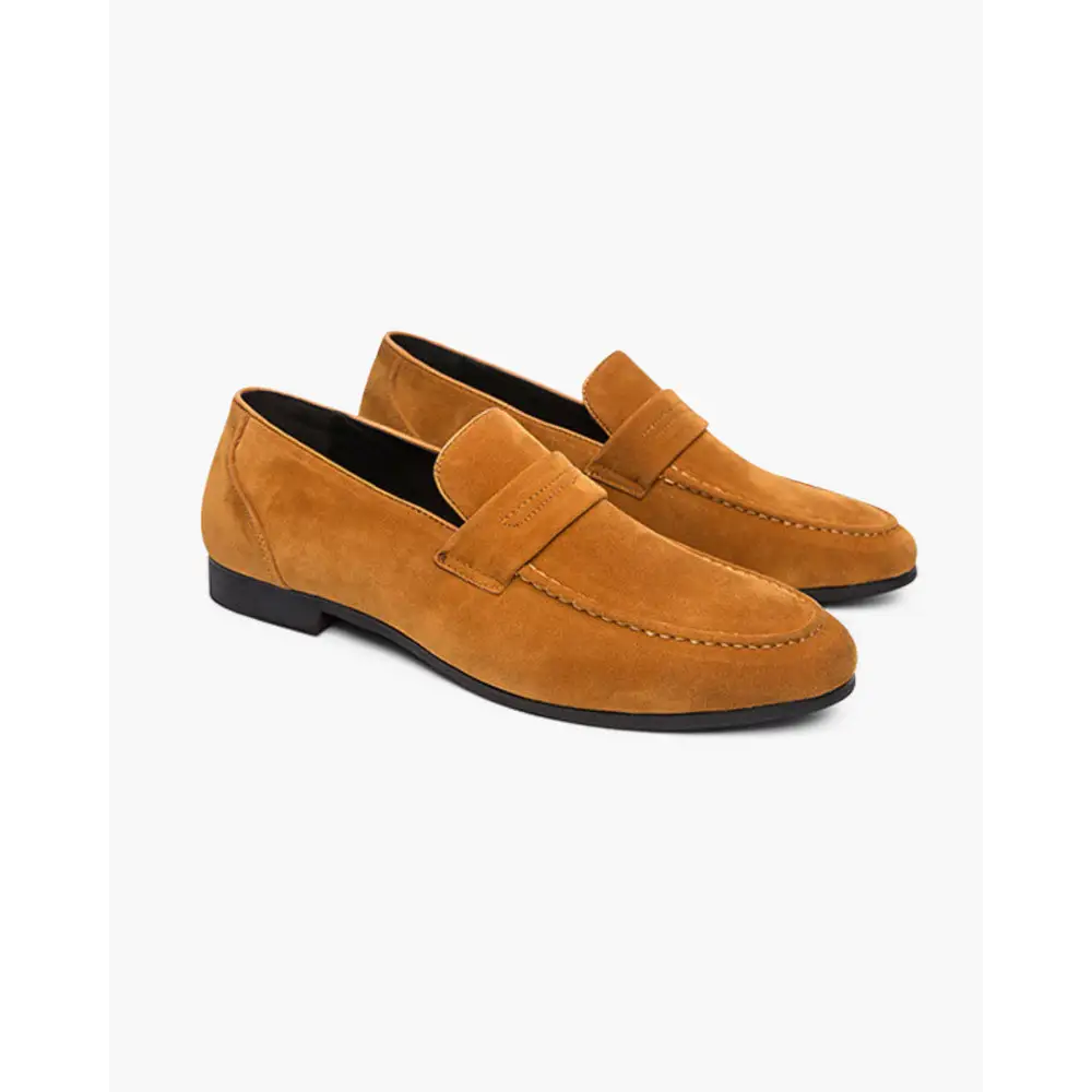 Old Money Calf Suede Loafers - Caramel / EU 39 / US 6 / UK 5