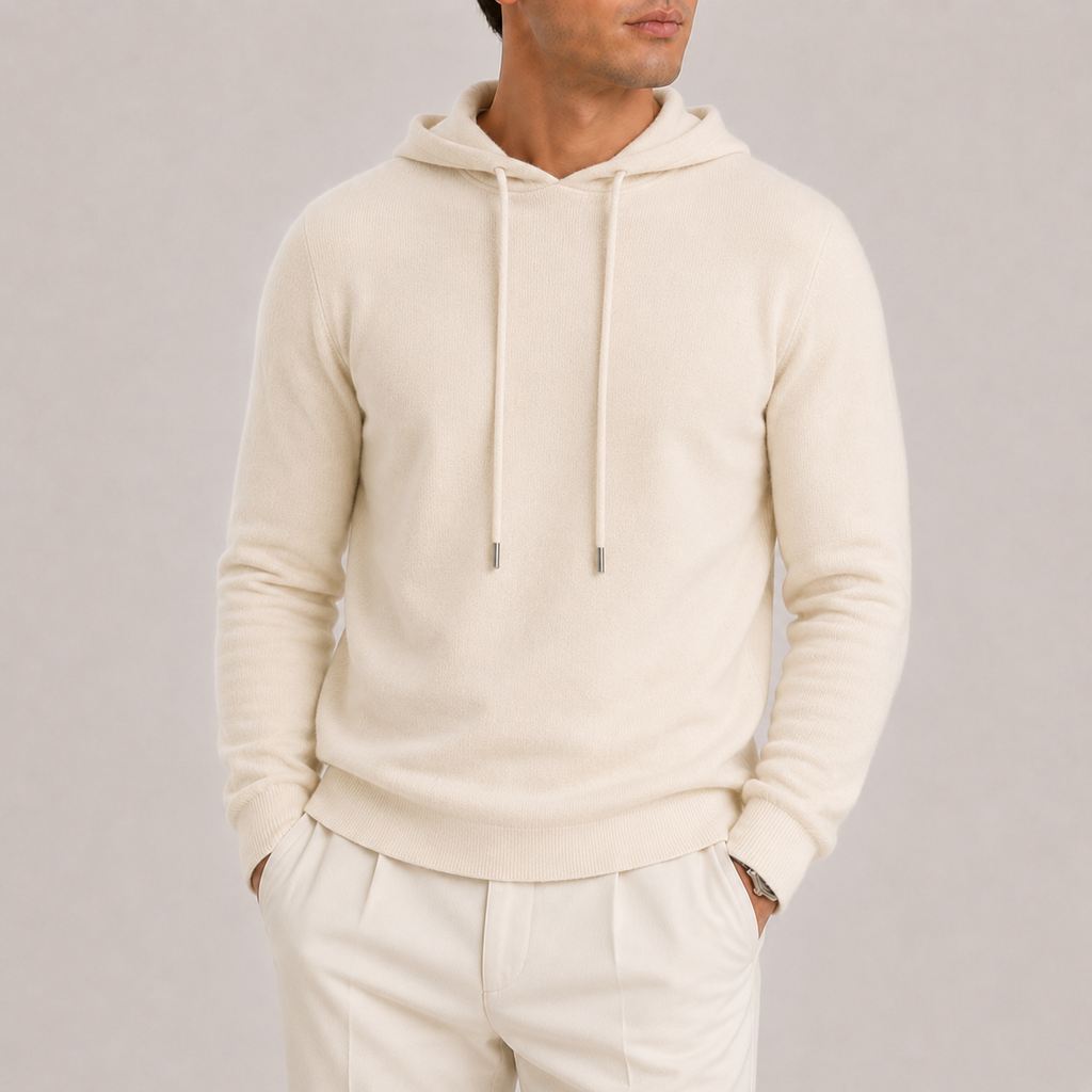 Old money Cashmere Hoodie - Beige 2XS