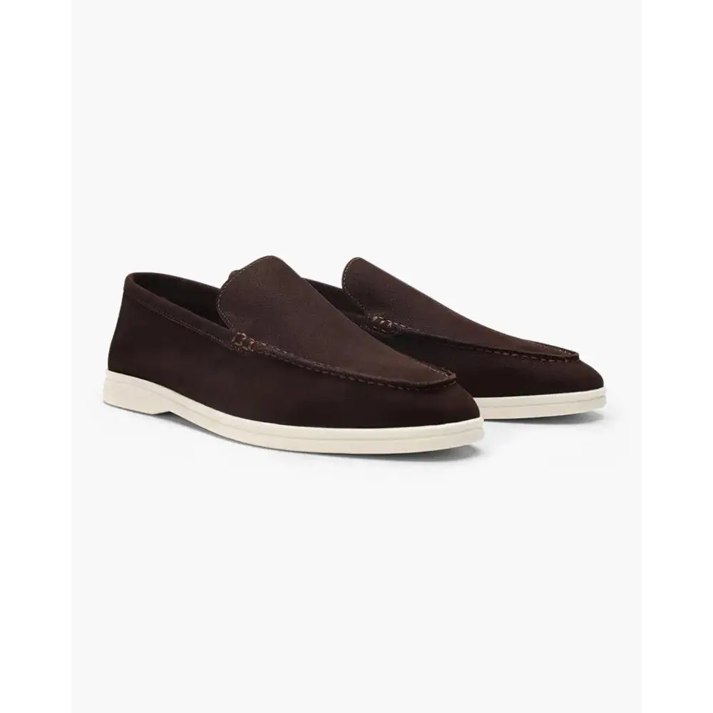 Old Money Cowhide Leather Loafers - Brown / 6