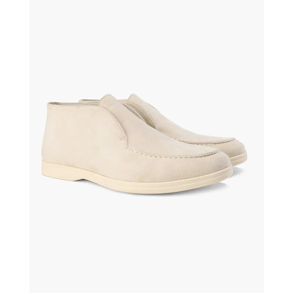 Old Money High Suede Loafers - Beige / 6