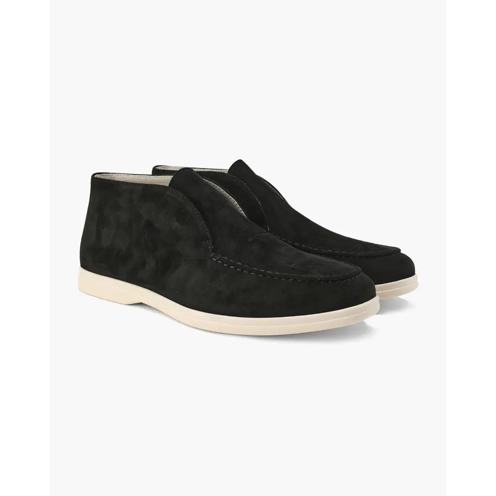Old Money High Suede Loafers - Black / 6