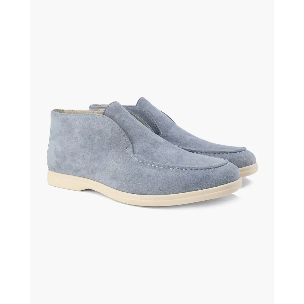 Old Money High Suede Loafers - Fog Blue / 6