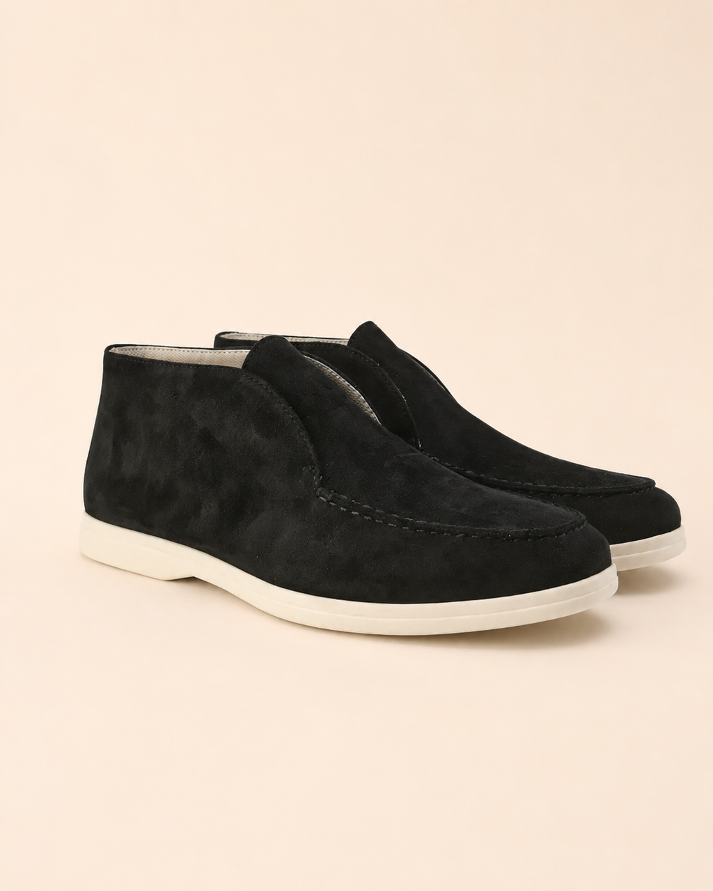 Old Money High Suede Loafers - Black 6