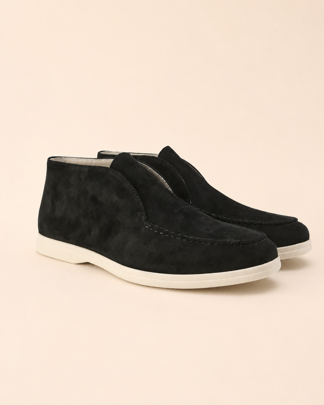 Old Money High Suede Loafers - Black 6