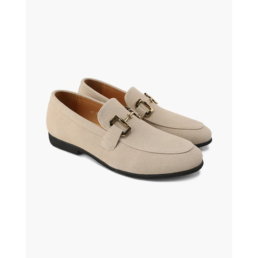 Old Money Horsebit Buckle Loafers - Nude / EU 38 / US 5 / UK 4