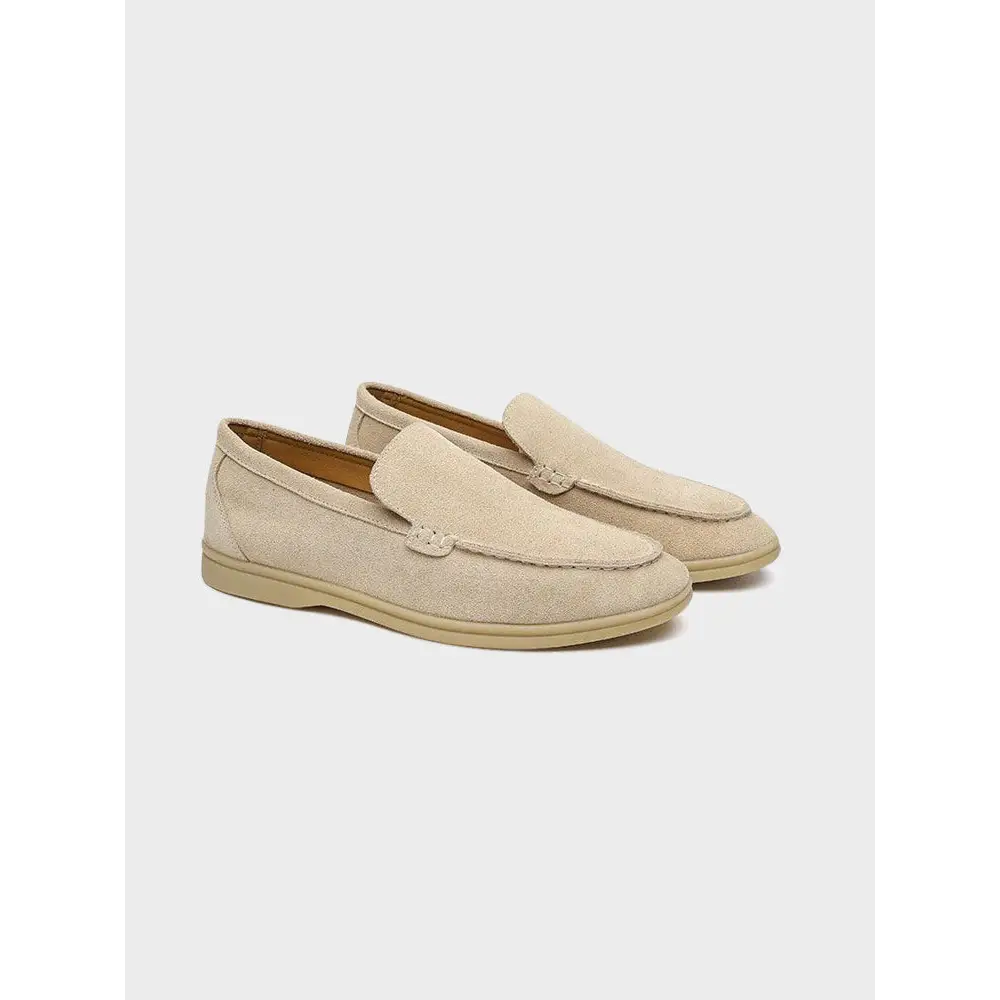 Old Money Suede Loafers - Beige / EU 39 / US 6 / UK 5