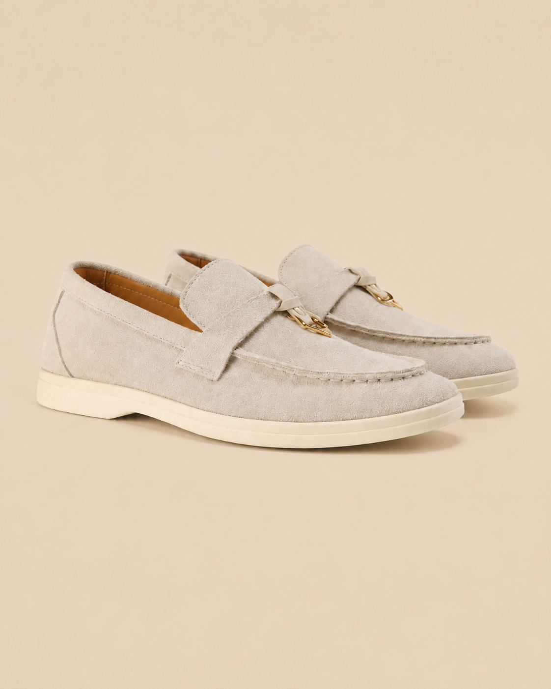 Old Money Suede Loafers for Women - Beige EU 35 / UK 2 / US 4