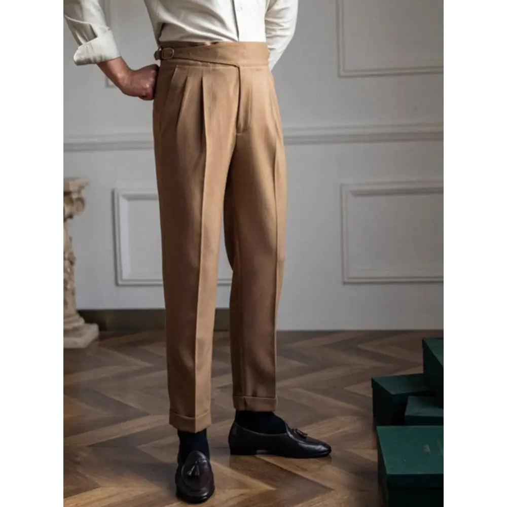 Prestige Pleated Trousers - Desert Clay / 28