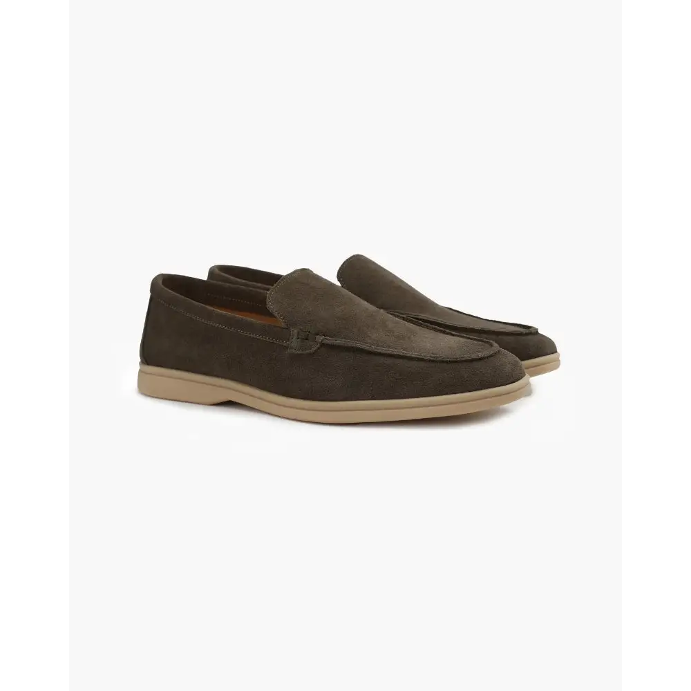 Quiet Luxury Suede Loafers - Brown / 6