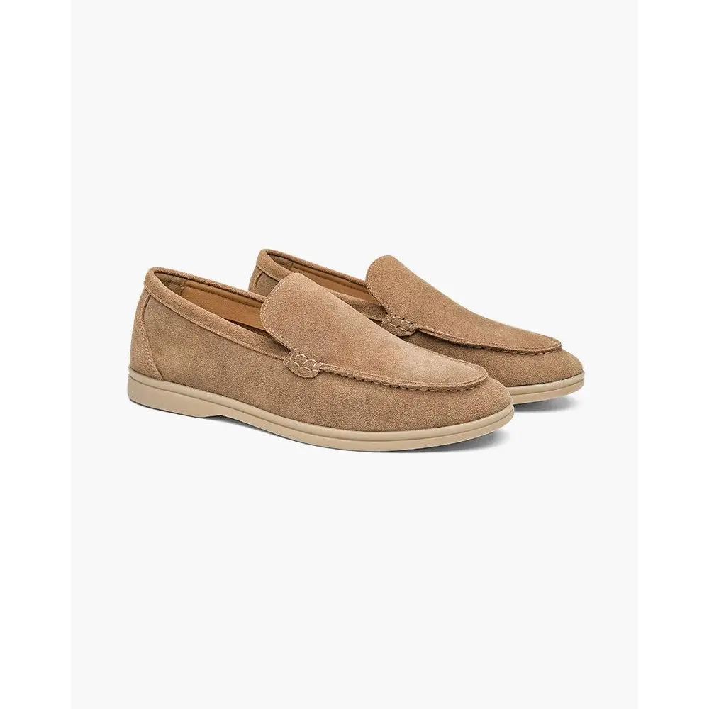 Quiet Luxury Suede Loafers - Caramel / 6