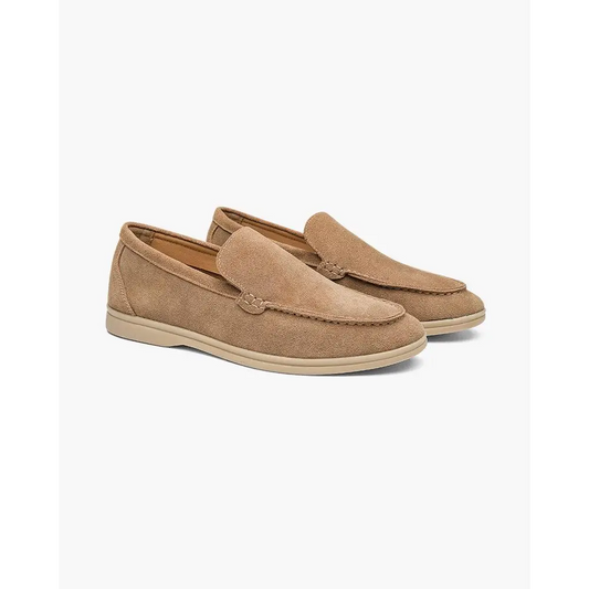 Quiet Luxury Suede Loafers - Caramel / 6
