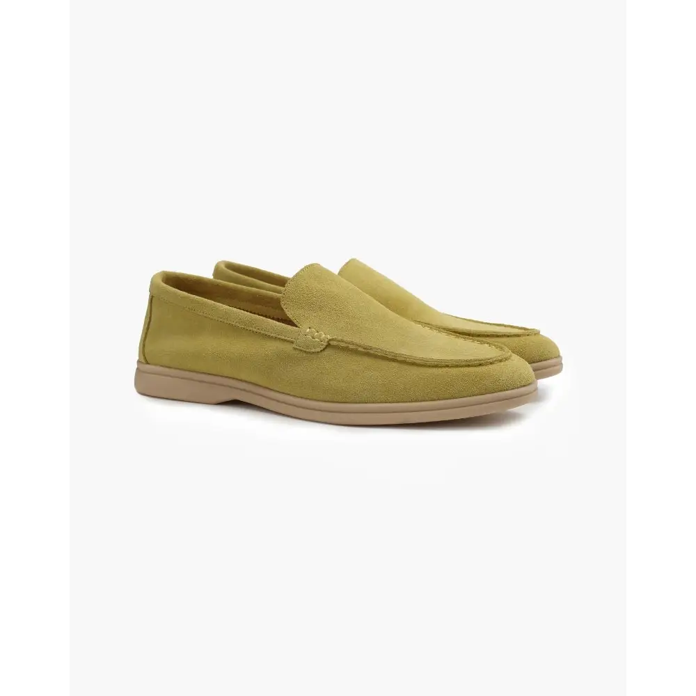 Quiet Luxury Suede Loafers - Light Green / 6