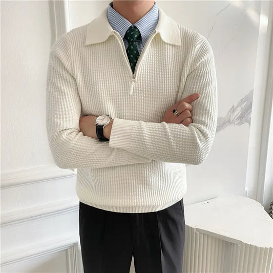 Refined Half-Zip Knit Sweater