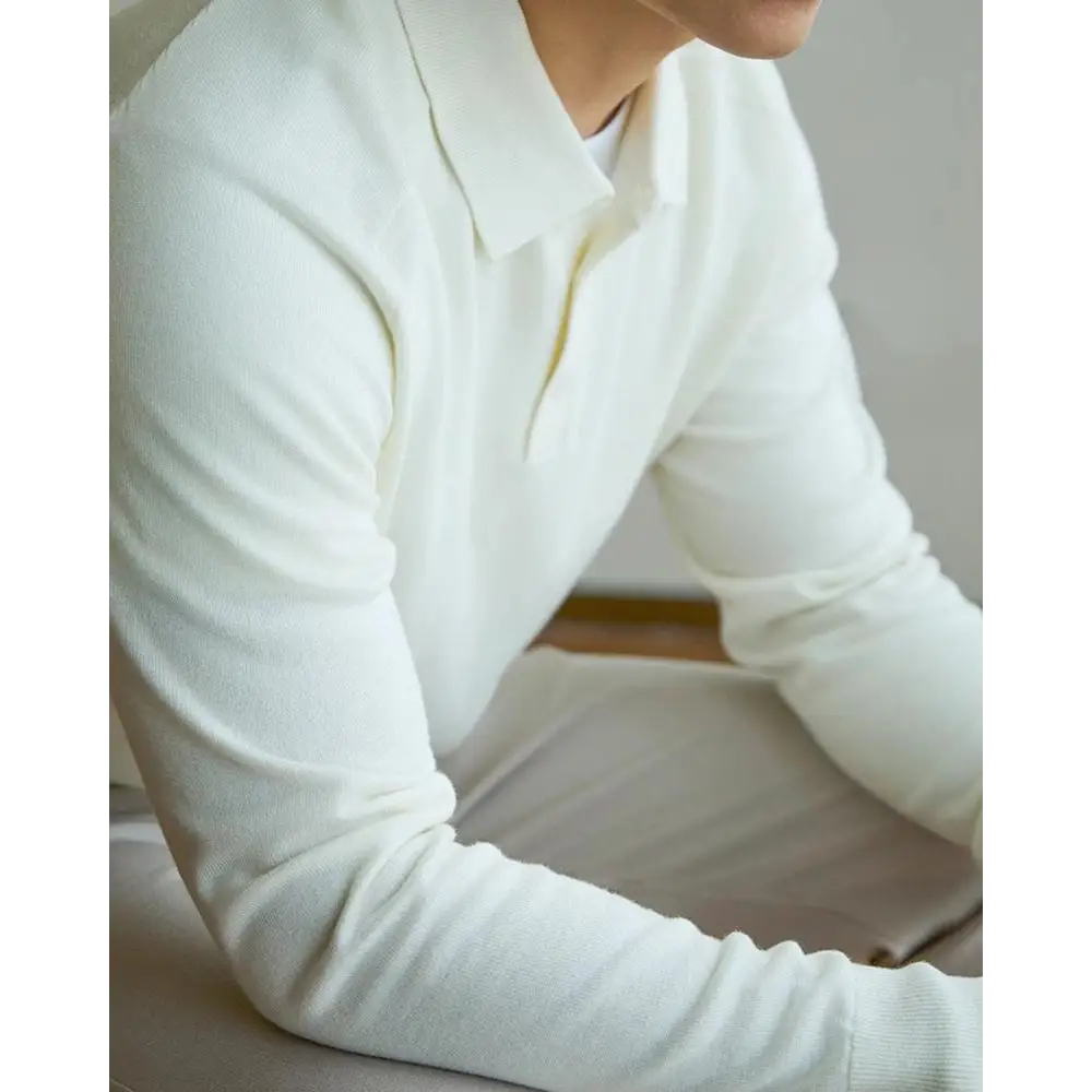 Refined Knit Polo Long Sleeve