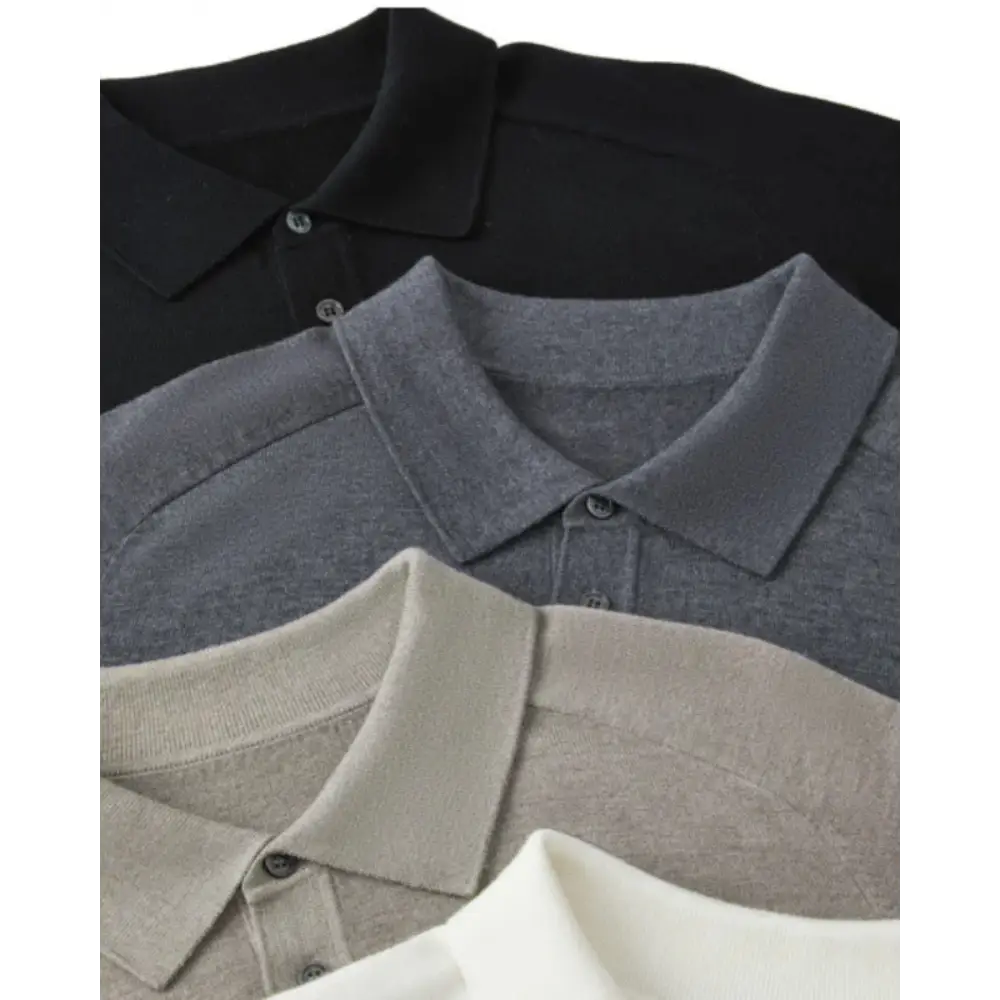 Refined Knit Polo Long Sleeve