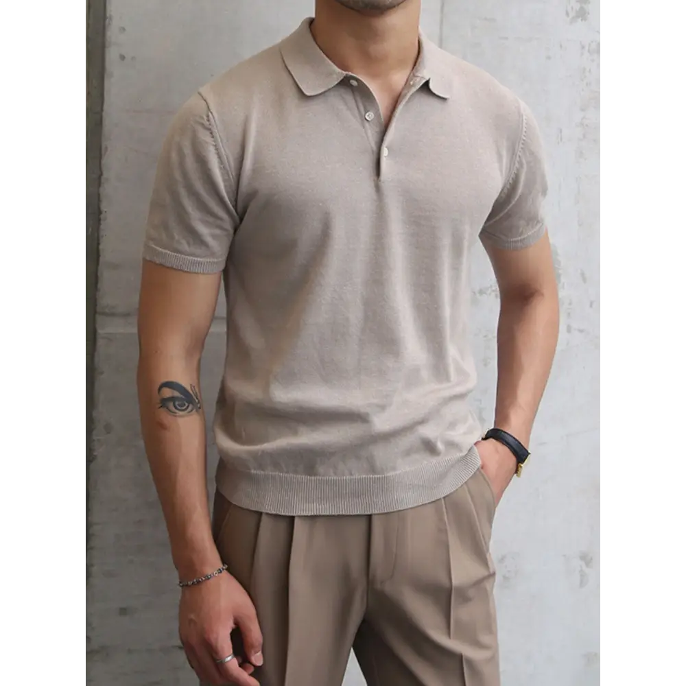 Refined Knit Polo Shirt
