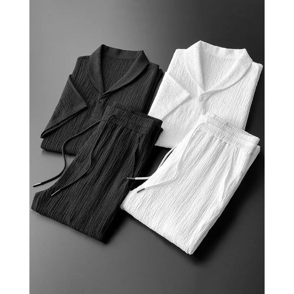 Relaxed Fit Cotton Polo & Pantalon Set