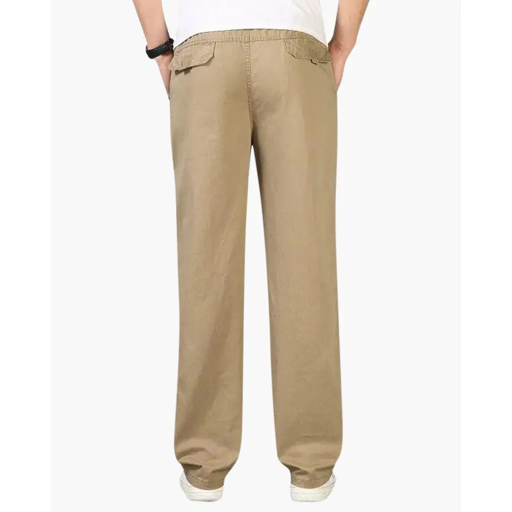 Relaxed Fit Drawstring Cotton Trousers