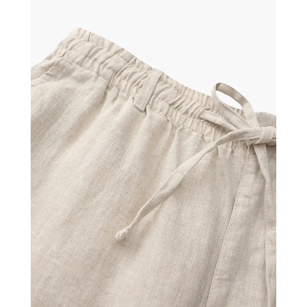 Relaxed Fit Linen Shorts