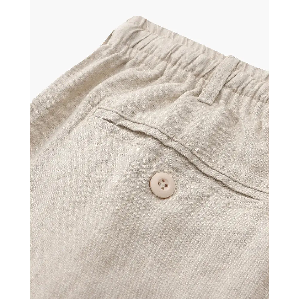 Relaxed Fit Linen Shorts