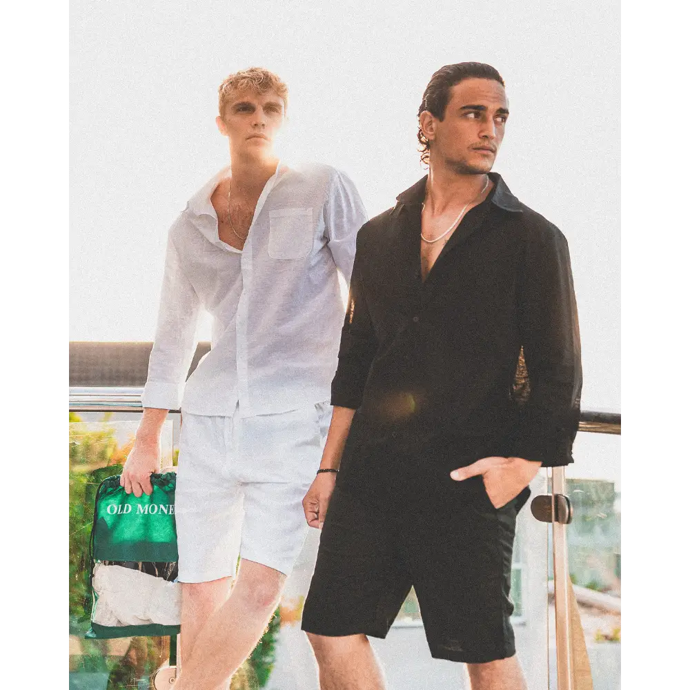 Relaxed Fit Linen Shorts