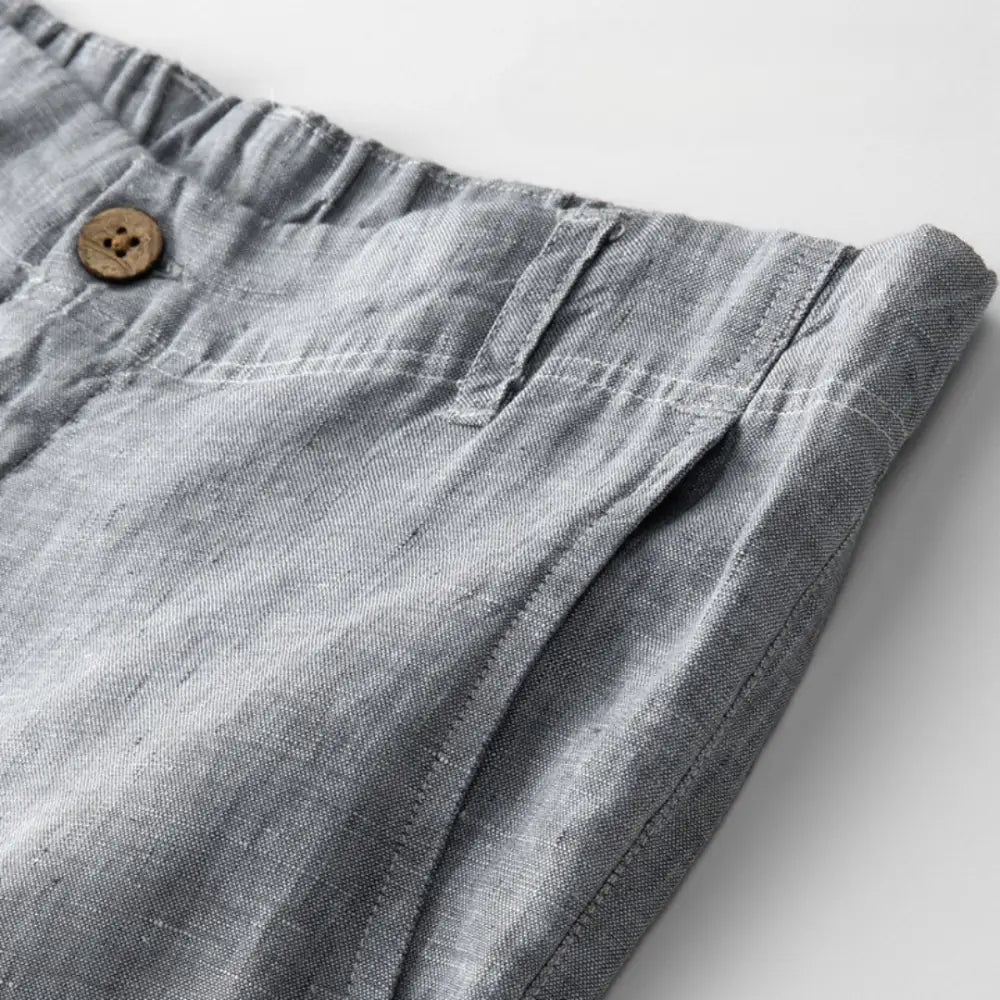 Relaxed Linen Drawstring Trousers