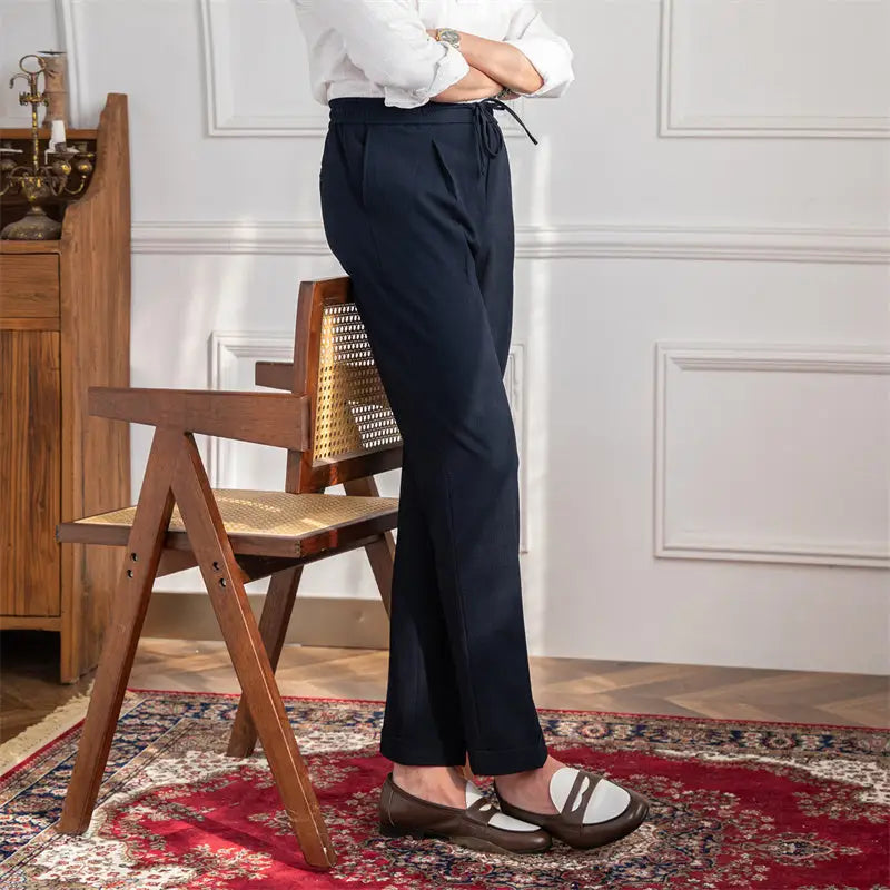 Relaxed Tie-Waist Trousers