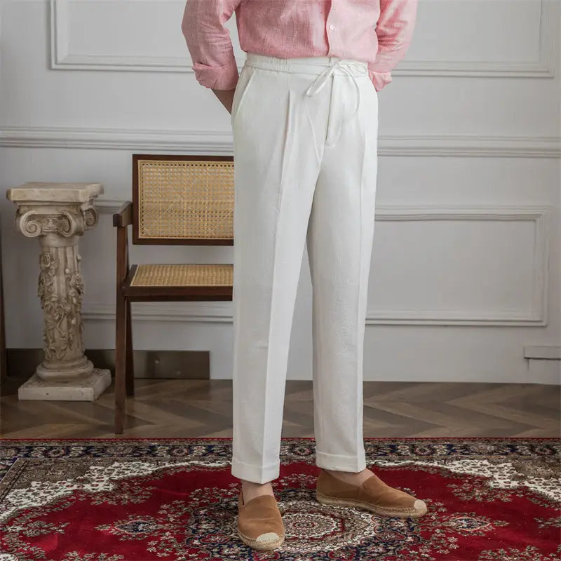 Relaxed Tie-Waist Trousers