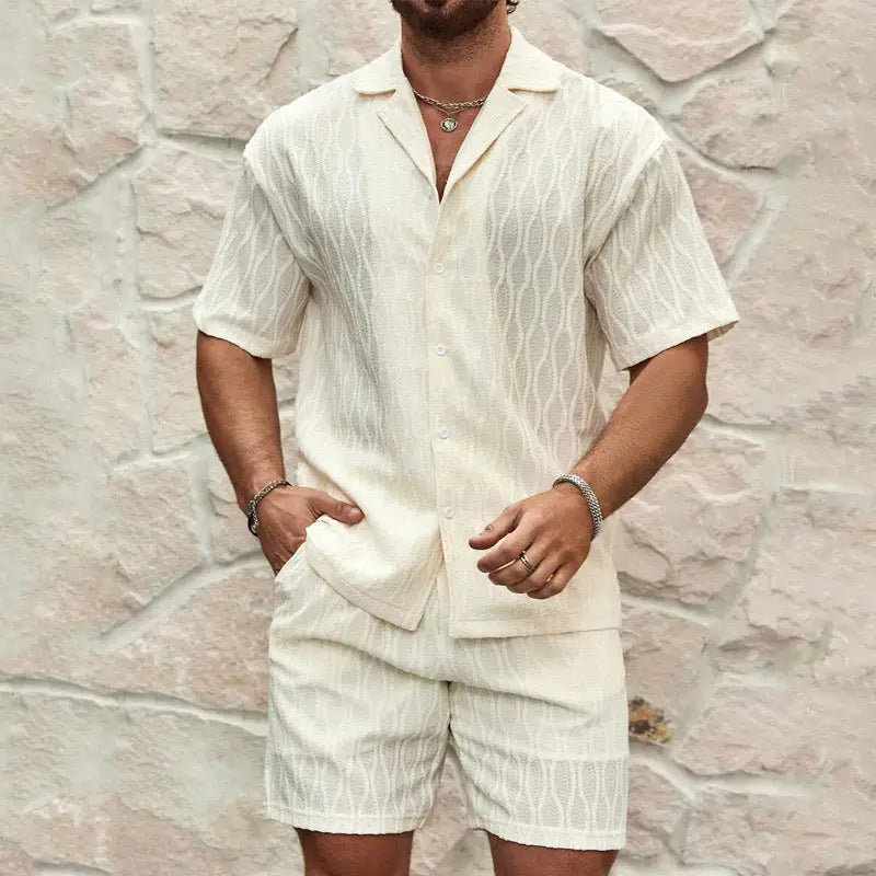 Resort Linen Shirt & Shorts Outfit Set