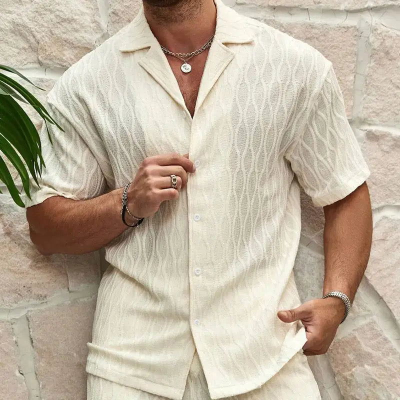 Resort Linen Shirt & Shorts Outfit Set