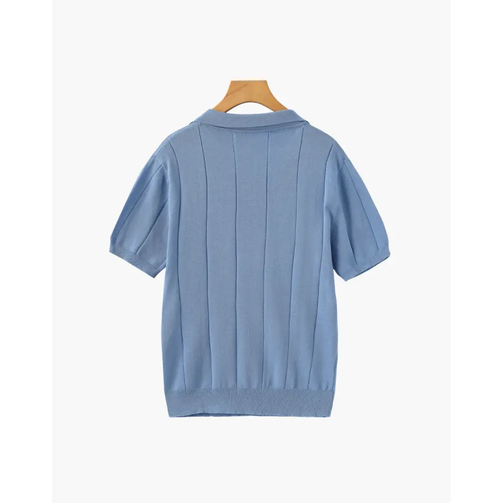Retro Knit Polo Shirt