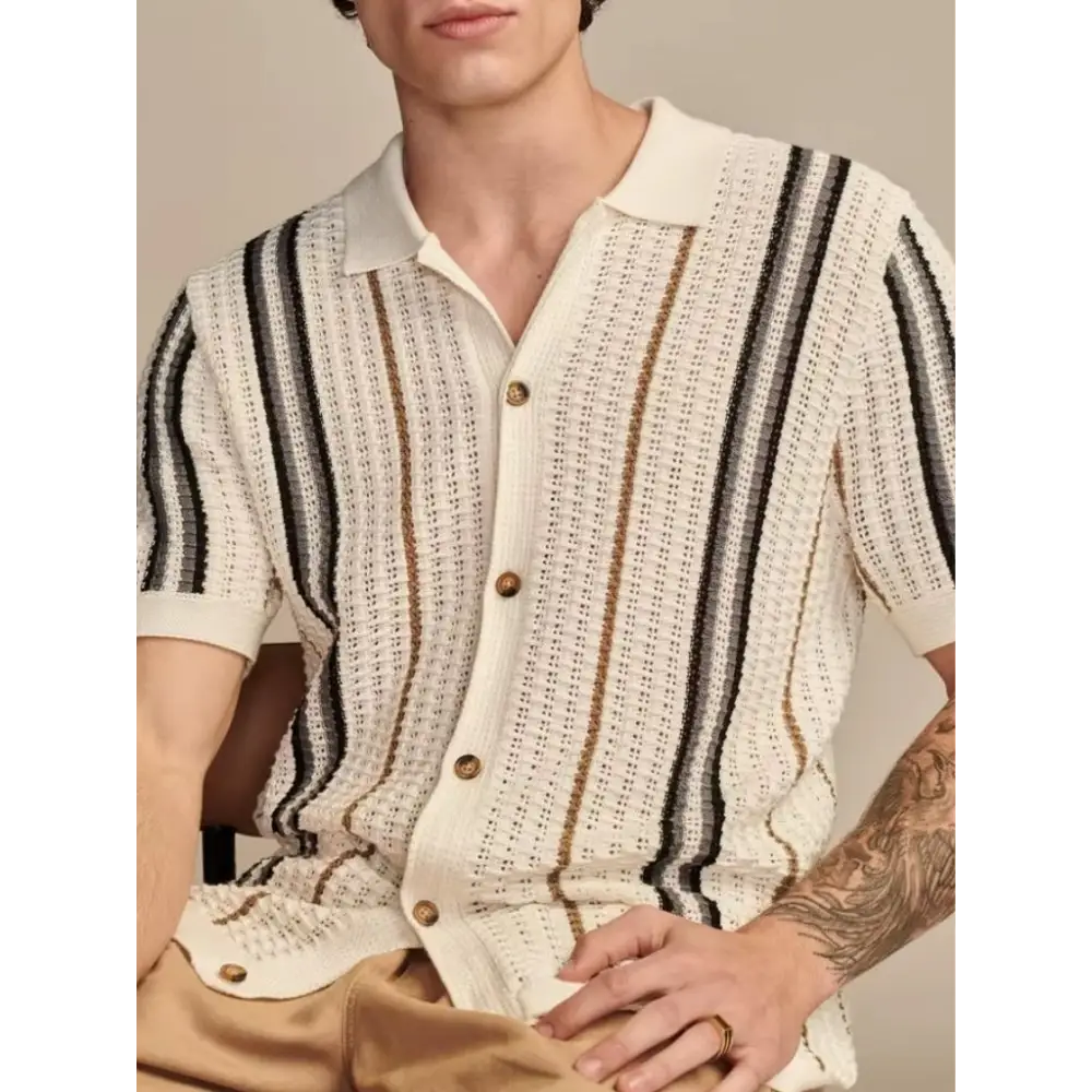 Retro Knit Stripe Shirt