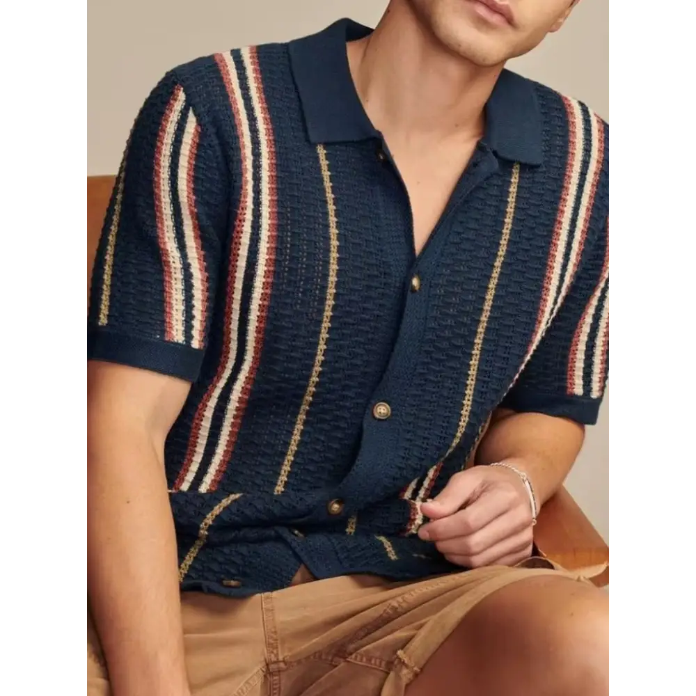 Retro Knit Stripe Shirt