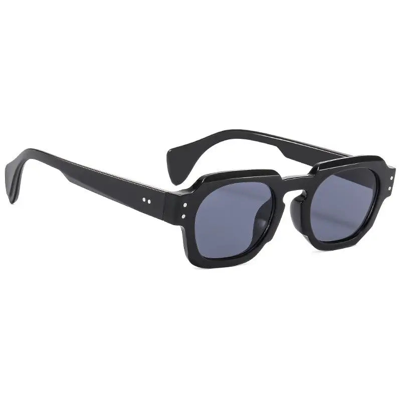 Retro Luxe Square Sunglasses - Black