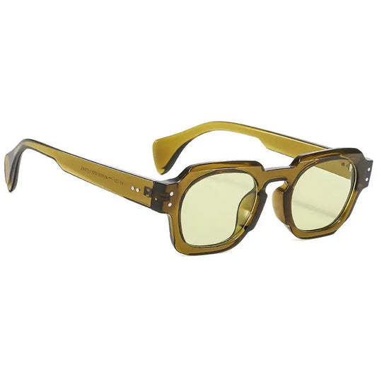 Retro Luxe Square Sunglasses - Green