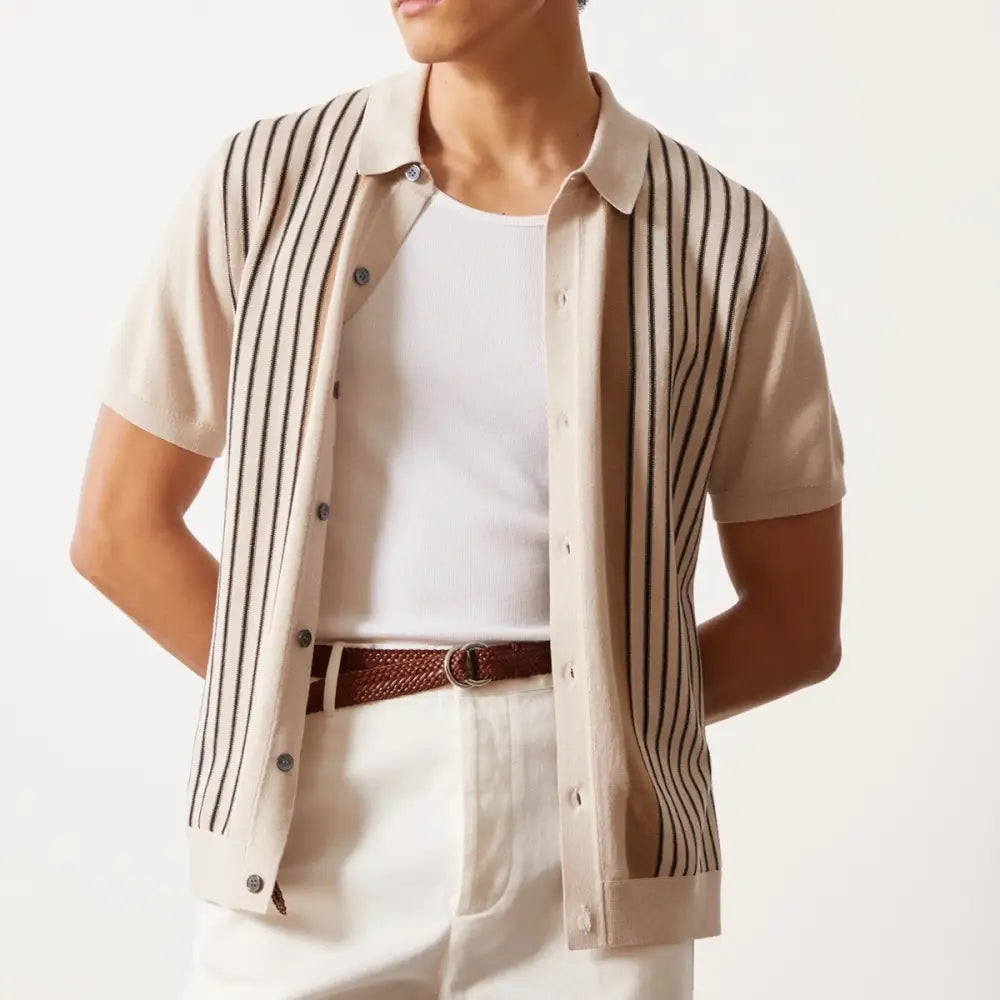 Retro Stripe Knit Shirt