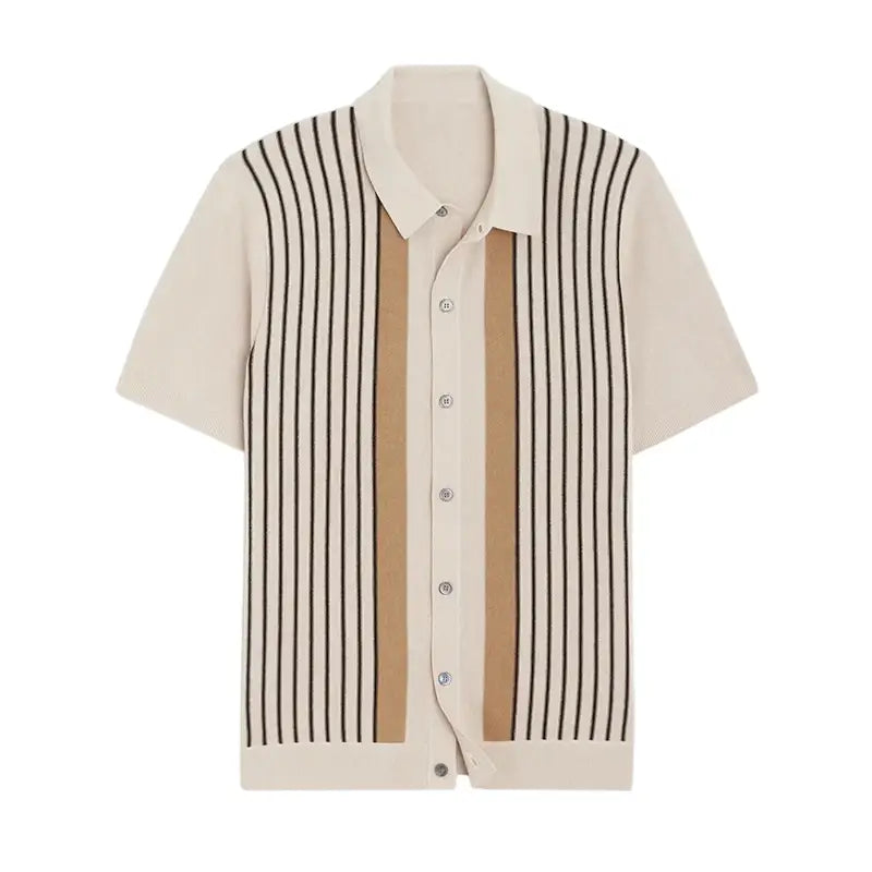 Retro Stripe Knit Shirt