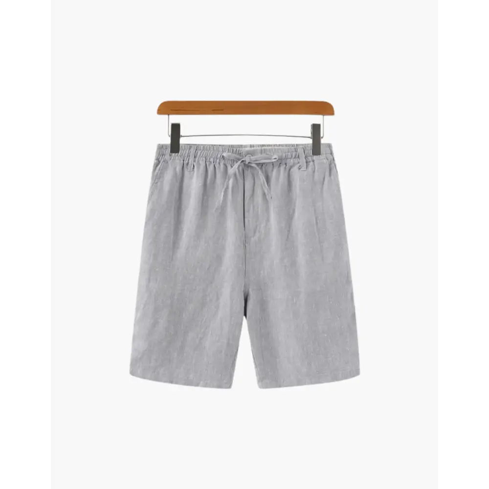 Riviera Linen Shorts - Light Grey / S