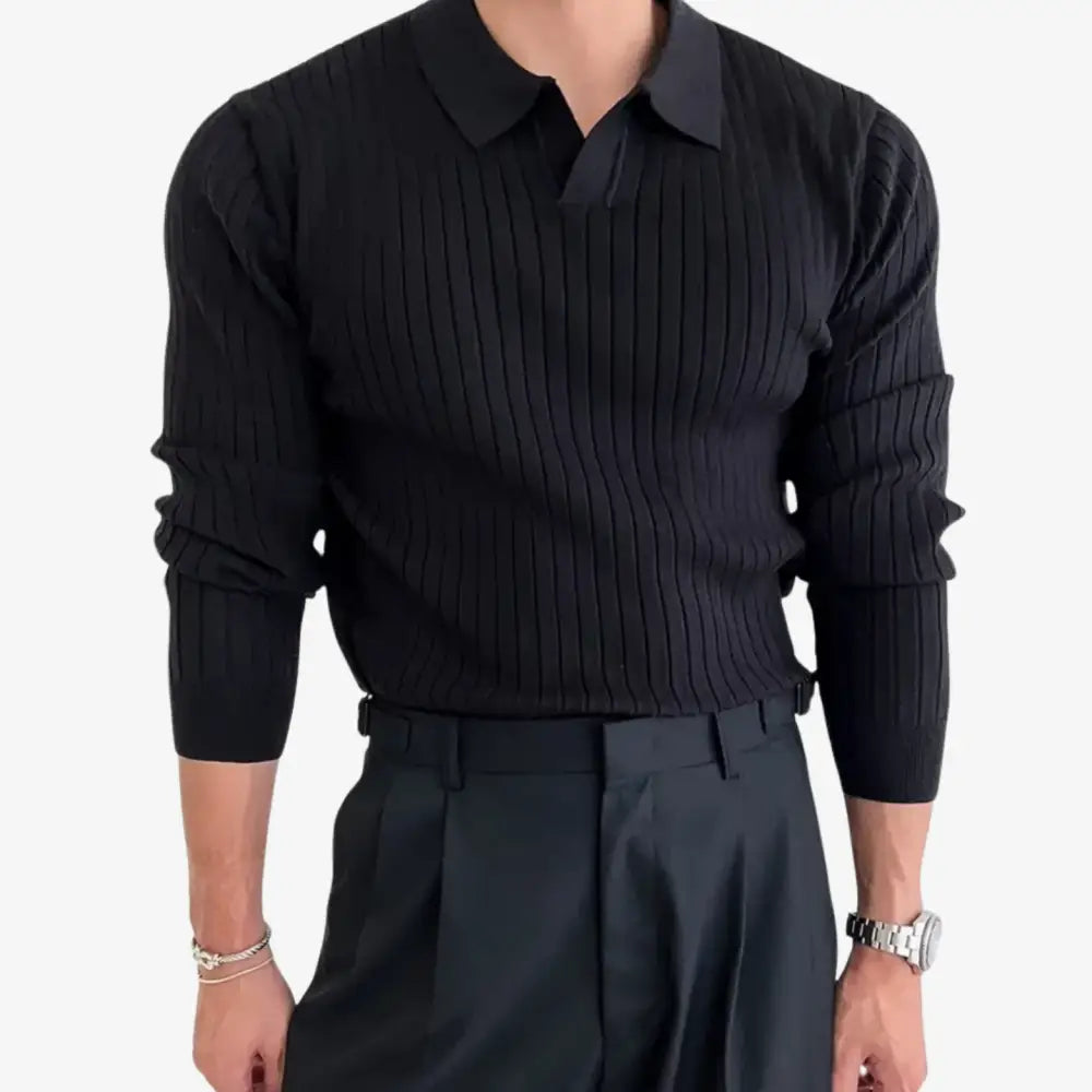 Riviera Ribbed Knit Polo