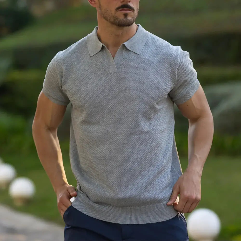 Riviera Textured Knit Polo