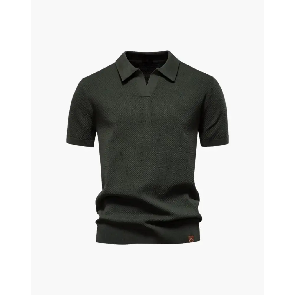 Riviera Textured Knit Polo - Dark Pine / XS