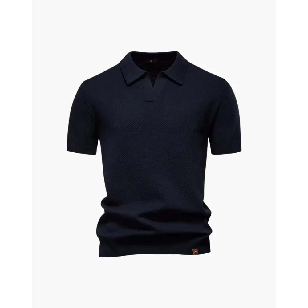 Riviera Textured Knit Polo - Navy / XS