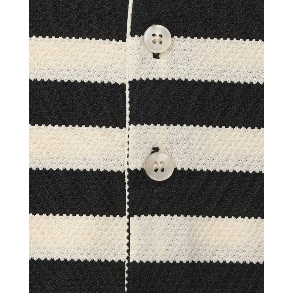 Riviera Textured Stripe Knit Polo