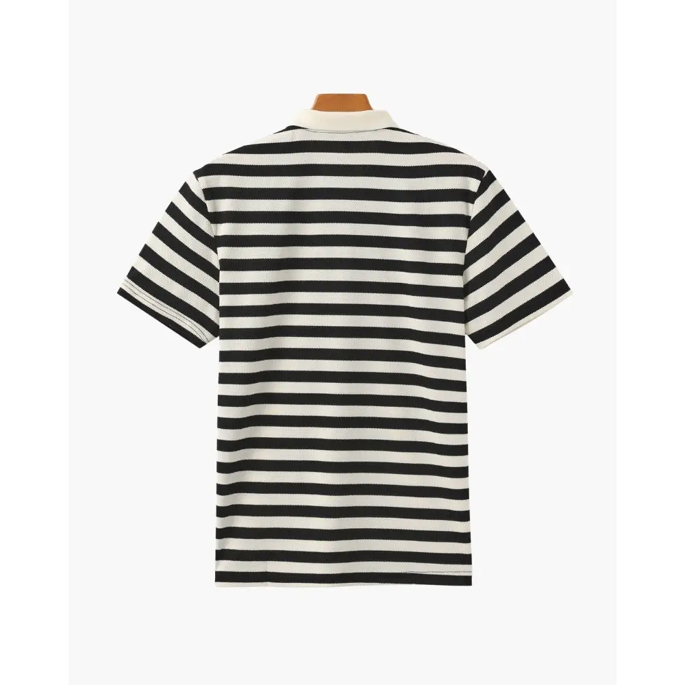 Riviera Textured Stripe Knit Polo
