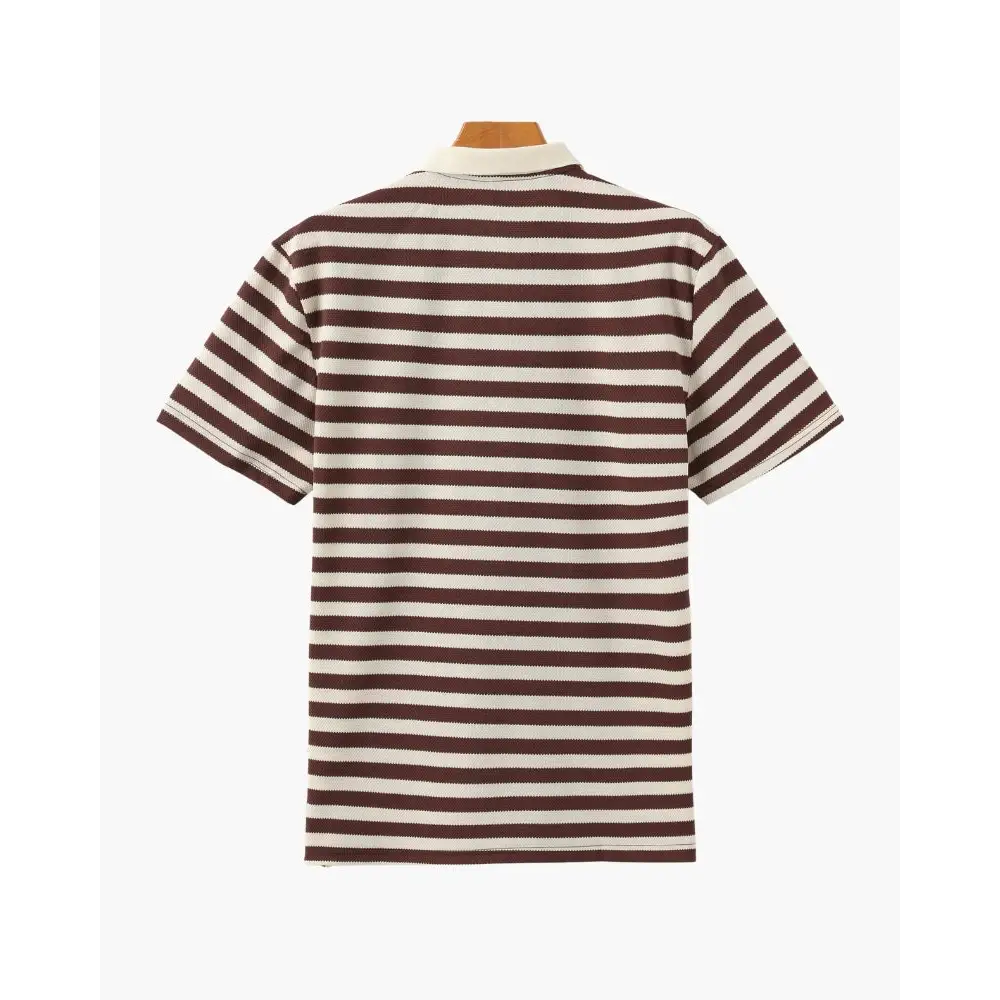 Riviera Textured Stripe Knit Polo