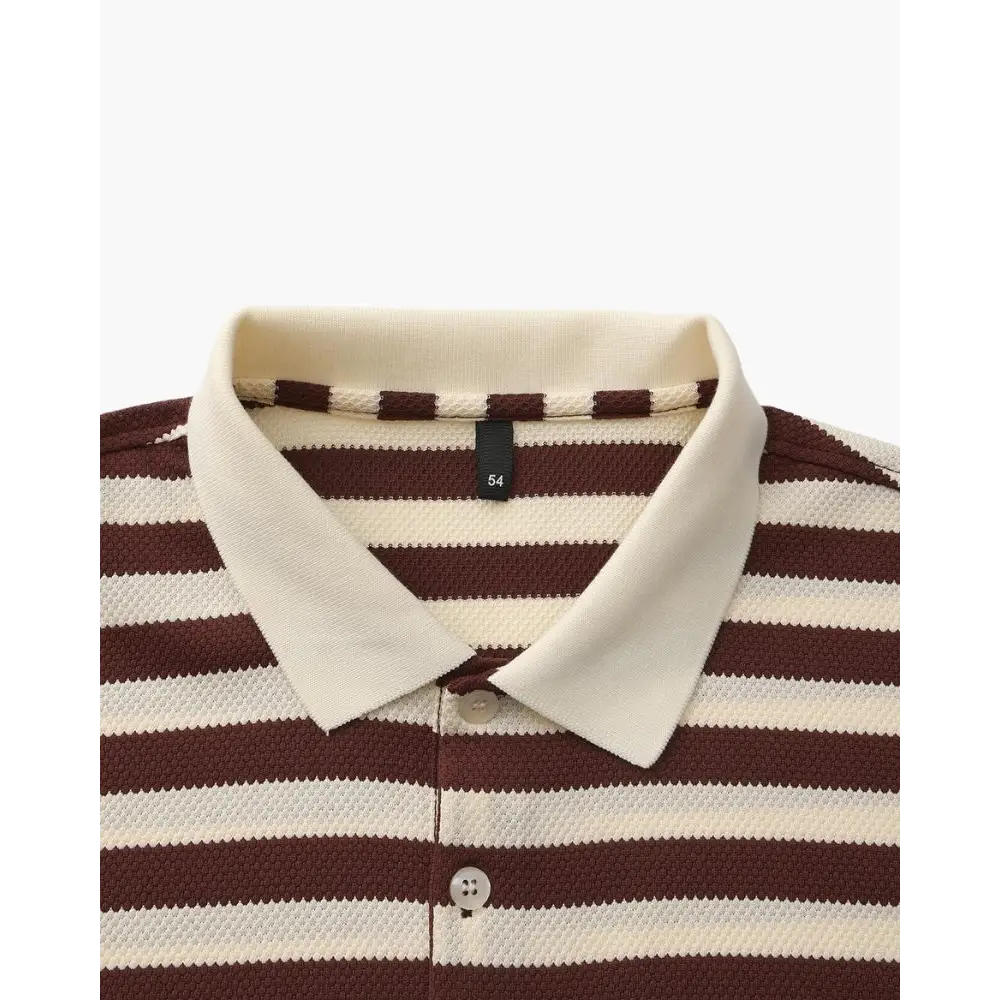 Riviera Textured Stripe Knit Polo