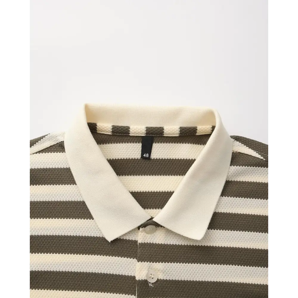 Riviera Textured Stripe Knit Polo