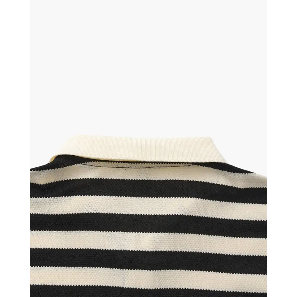 Riviera Textured Stripe Knit Polo