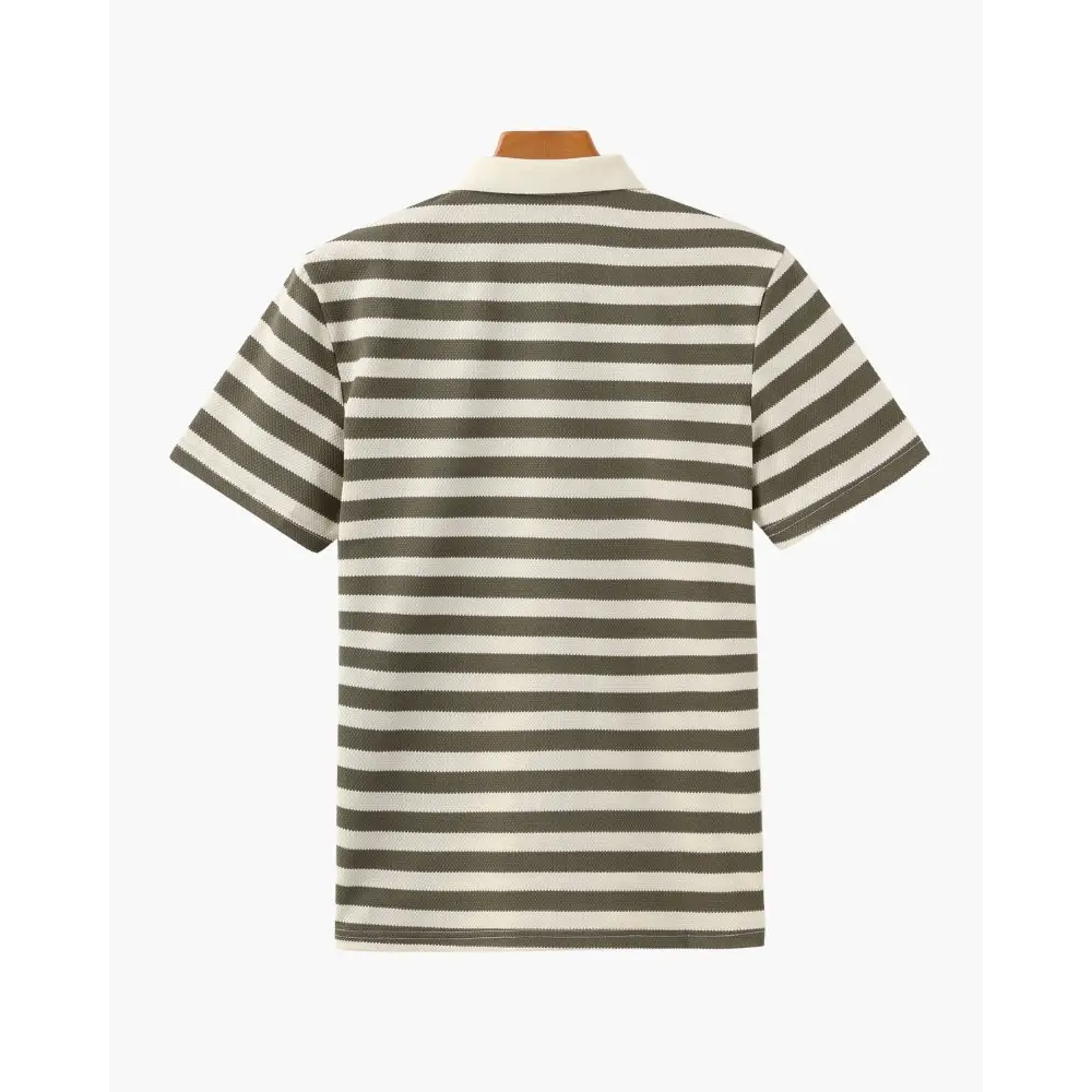 Riviera Textured Stripe Knit Polo